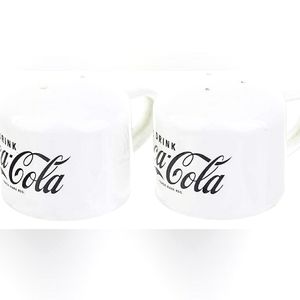 TableCraft's Collection Set Coca-Cola Enamel Salt & Pepper Shakers